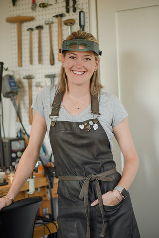 Jen Leddy At her Bench In her Studio