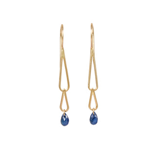 Sapphire Droplet Duo Dangles