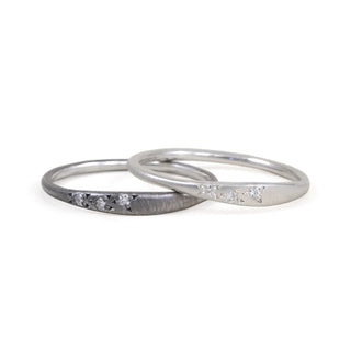 Tapered Cluster Triple Diamond Ring