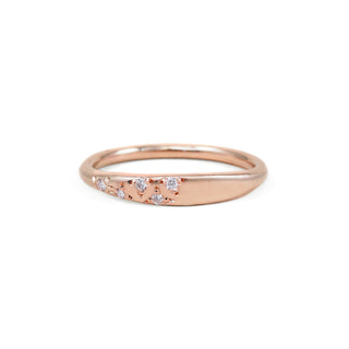 Tapered Cluster Five Diamond Ring