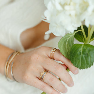 Tapered Cluster Triple Diamond Ring