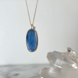 Oval Kyanite Double Drop Necklace