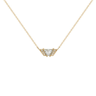 Fancy Trapezoid Deco Nouveau Diamond Necklace