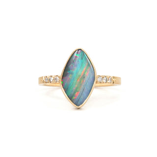 Juicy Kite Opal and Diamond Ring