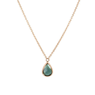 Juicy Pear Green Sapphire Necklace