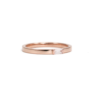 Horizontal Diamond Baguette Band